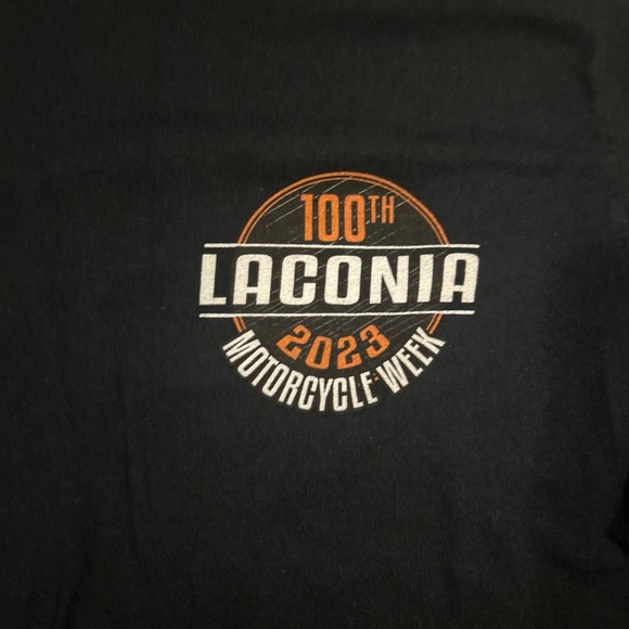 FREE SHIPPING Laconia Bike Week 100th Anniversary Tee - Picture 3 of 4